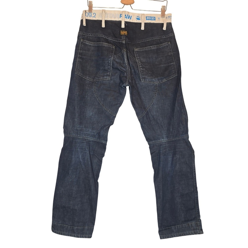G-STAR RAW Elwood Tapered Band Jeans Men 32 3D Knee Tech Denim Graphic Waistband - Picture 3 of 11